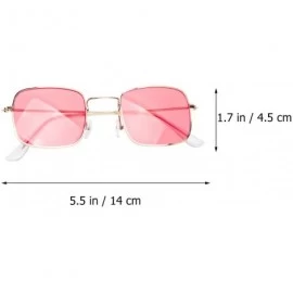 Square Sunglasses Retro Square Frame Sunglasses Creative Eyeglasses Decorative Party Glasses for Female Women (Red) - CT190OS...