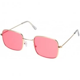 Square Sunglasses Retro Square Frame Sunglasses Creative Eyeglasses Decorative Party Glasses for Female Women (Red) - CT190OS...