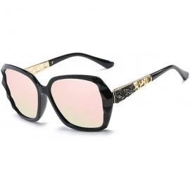 Goggle 2018 Women Classic Oversized Polarized Sunglasses Fashion Modern Shades 100% UV Protection - Black/Pink - CA18CG6R96L ...