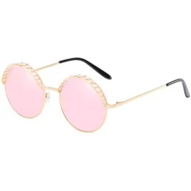 Sport Classic Round Sunglasses Sports Eyewear for Ladies UV400 Protection - Pink - C118DMLO3N0 $30.64