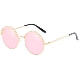 Sport Classic Round Sunglasses Sports Eyewear for Ladies UV400 Protection - Pink - C118DMLO3N0 $20.15