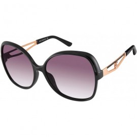 Butterfly Rectangular Semi Rimless Sunglasses Protection - Black - CB193O5G8RM $78.96