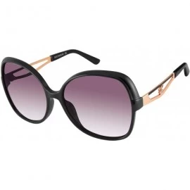 Butterfly Rectangular Semi Rimless Sunglasses Protection - Black - CB193O5G8RM $30.60