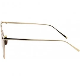 Rectangular Fashion Women Metal Frame Flat Driver Polarized Aviator Sunglasses 9058 - Black - CB12HXTEUGH $28.46