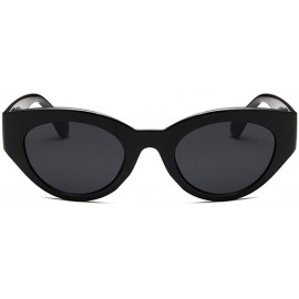 Cat Eye sexy retro cat eye sunglasses women small white triangle vintage sun glasses red - Clear-pink - CL18WWMKL6U $18.68