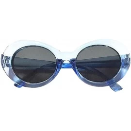 Oval Retro Clout Goggles Unisex Sunglasses Rapper Oval Shades Grunge Glasses - F - CC18NHWTL60 $18.67