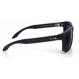 Rectangular Men's Retro Carbon Fiber Temple TAC Polarized Designer Sunglasses- 100% UV BLOCK- 14110 - Dark Navy - CU12KUP06OV...