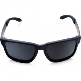 Rectangular Men's Retro Carbon Fiber Temple TAC Polarized Designer Sunglasses- 100% UV BLOCK- 14110 - Dark Navy - CU12KUP06OV...