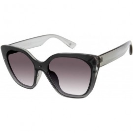 Cat Eye Women's LD291 Cat-Eye Shield Sunglasses with 100% UV Protection - 145 mm - Crystal Grey - CO1903UDAEM $79.58