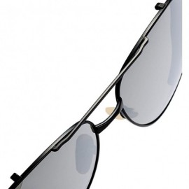 Semi-rimless Unisex HD Polarized Sunglasses for Men Women Polarized Metal Mirror UV400 Lens Protection - D - CK197AZRZD6 $14.09