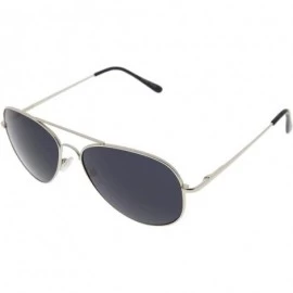 Aviator Mirrored Lens Aviator Sunglasses 3 Pack Bulk Lot for Men and Women - Silver Frame - CW11P2BP70R $22.06