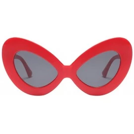 Oval Sunglasses Oval Goggles Polarized Eyeglasses Glasses Eyewear - Red - CF18QSWSODA $14.16