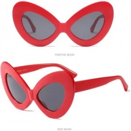 Oval Sunglasses Oval Goggles Polarized Eyeglasses Glasses Eyewear - Red - CF18QSWSODA $14.16