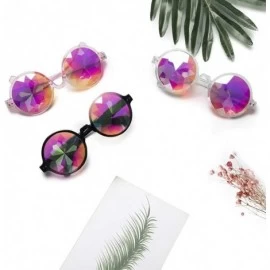 Goggle Kaleidoscope Glasses Rainbow Prism Sunglasses Goggles Cosplay Party - White+pink - CZ18SZACD9H $12.66