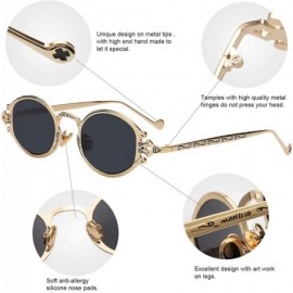 Sport Gothic Vintage John Lennon Style Oval Sunglasses - Steampunk Retro Mirror Sun Glasses Women Unisex Eyeglasses - CY18TCW...