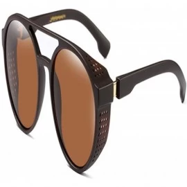 Round Steam Sunglasses Women Men Retro Goggles Round Flip Up Glasses steam Vintage Fashion Eyewear - 1 - CW18R3XGR02 $55.06