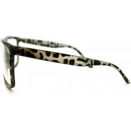 Oversized Oversized Clear Lens Glasses Nerdy Square Rectangular Fashion Eyeglasses - Black Tort - CZ11K5BORCX $18.89