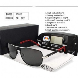 Goggle Men's Polarized Sunglasses Women Sun Glasses Driving Goggles Y8724 C1 BOX - Y8724 C1 Box - CN18XE0WW9E $35.19
