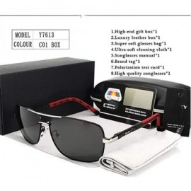 Goggle Men's Polarized Sunglasses Women Sun Glasses Driving Goggles Y8724 C1 BOX - Y8724 C1 Box - CN18XE0WW9E $19.82