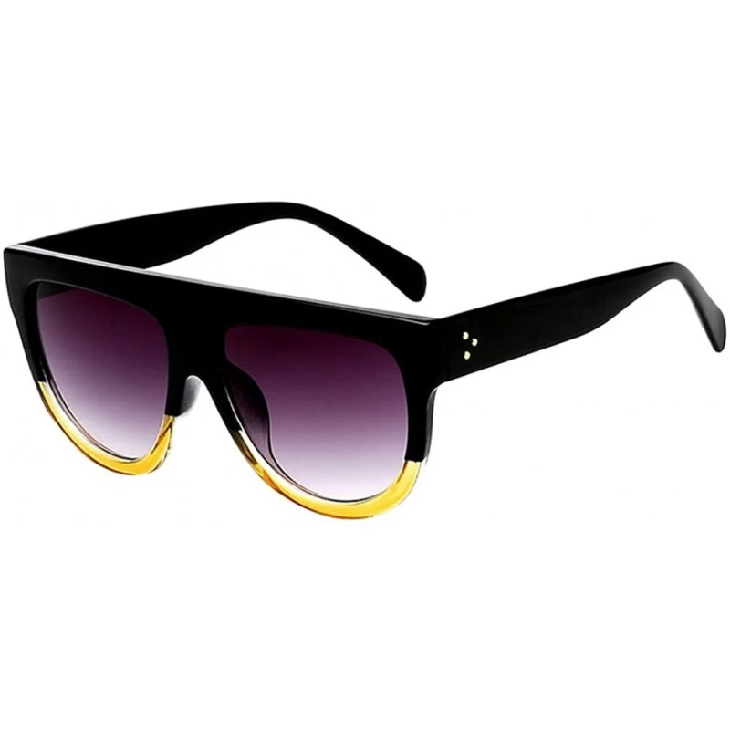 Oversized Mens Womens Outdoor Oversized Sunglasses Driving Protection 2 Colors - Yellow - C818CXD6QUL $11.55