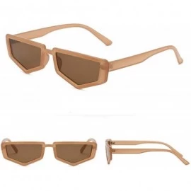 Goggle Ultra-light Women Irregular Fashion glasses Brand Designer polygon Party Sunglasses UV400 - Brown - CF18RRY74XS $14.70