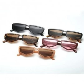 Goggle Ultra-light Women Irregular Fashion glasses Brand Designer polygon Party Sunglasses UV400 - Brown - CF18RRY74XS $14.70