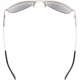 Aviator Memory Bifocal Sunglasses Flexible Reading Sunglasses Polit Style for Men Women - Silver-mirror - CH18MGDDKIE $28.75