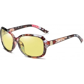 Sport Women Photochromic Sunglasses-Polarized Square Eyewear Day And Night Vision - B - C5190OCNWUE $70.30