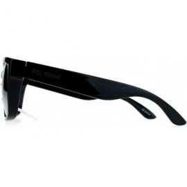 Wayfarer Mens Mirror Lens Gangster Oversize Horn Rim Sunglasses - Silver - C512MWYY7YY $8.84