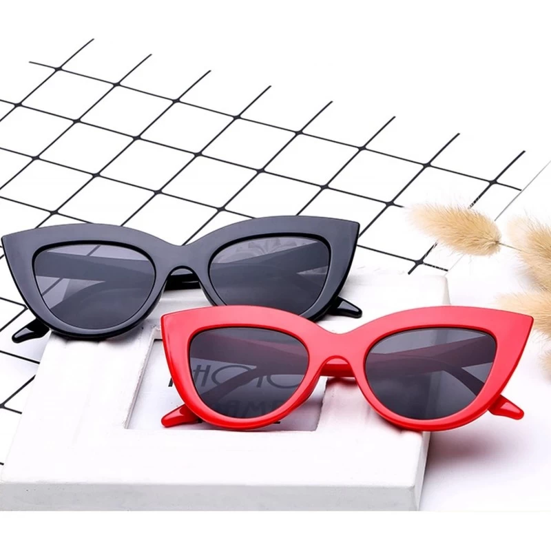 Cat Eye Men's Fashion Cat Eye Lady Sunglasses Retro Mod Style Retro Sunglasses (Color NO.2) - No.2 - C41993OH0E3 $35.84