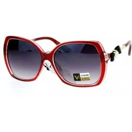 Butterfly Bow Pearl Jewel Arm Diva Designer Butterfly Womens Sunglasses - Red - CY12NYELIB7 $15.02