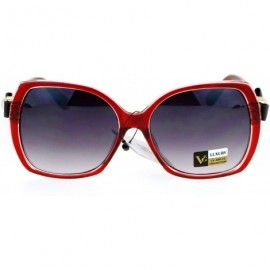 Butterfly Bow Pearl Jewel Arm Diva Designer Butterfly Womens Sunglasses - Red - CY12NYELIB7 $15.02