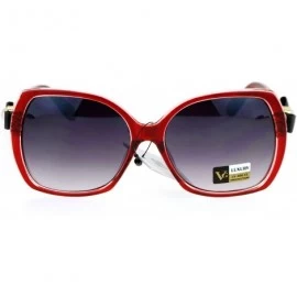 Butterfly Bow Pearl Jewel Arm Diva Designer Butterfly Womens Sunglasses - Red - CY12NYELIB7 $15.02