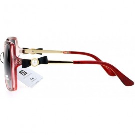 Butterfly Bow Pearl Jewel Arm Diva Designer Butterfly Womens Sunglasses - Red - CY12NYELIB7 $15.02