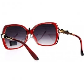 Butterfly Bow Pearl Jewel Arm Diva Designer Butterfly Womens Sunglasses - Red - CY12NYELIB7 $15.02