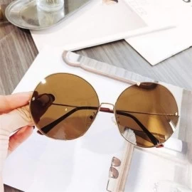 Rimless Big Round Sunglasses for Women Rimless Alloy Frame Oversized Sun Glasses Shades UV400 - Orange - C91906CK2L8 $15.80