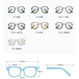 Rectangular Men Women Anti Blue Light Glasses - Round Eyeglasses Clear Lens Glasses Frame - C33 - CO18CSGDR0M $9.67