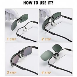 Rimless Unisex Fashion Polarized Clip-on Sunglasses Lightweight Plastic Frame Composite-UV400 Lens Glasses for Outdoor - CJ19...