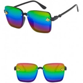 Square Unisex Sunglasses Fashion Yellow Drive Holiday Square Non-Polarized UV400 - Multicolor - CN18RLIA6QT $8.42