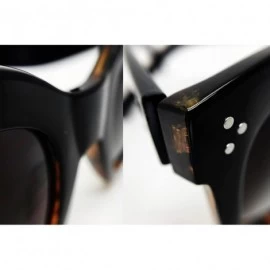 Round 7222 Premium Oversize XXL Women Men Mirror Brand Style Fashion Sunglasses - Black Brown/ Smoke - CR18EXOSKQ7 $27.87