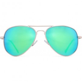 Aviator Retro Polarized Aviator Sunglasses for Men Women Metal Frame Sun Glasses UV400 Protection - CX194ESE8GZ $32.39