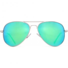 Aviator Retro Polarized Aviator Sunglasses for Men Women Metal Frame Sun Glasses UV400 Protection - CX194ESE8GZ $18.12