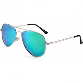 Aviator Retro Polarized Aviator Sunglasses for Men Women Metal Frame Sun Glasses UV400 Protection - CX194ESE8GZ $28.15
