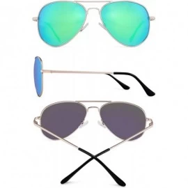 Aviator Retro Polarized Aviator Sunglasses for Men Women Metal Frame Sun Glasses UV400 Protection - CX194ESE8GZ $28.15