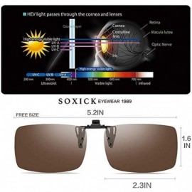 Rimless Unisex Fashion Polarized Clip-on Sunglasses Lightweight Plastic Frame Composite-UV400 Lens Glasses for Outdoor - CJ19...