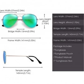 Aviator Retro Polarized Aviator Sunglasses for Men Women Metal Frame Sun Glasses UV400 Protection - CX194ESE8GZ $28.15