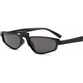 Rimless Designer Small Eye SunGlasses Retro Vintage Steampunk Fashion Superstar - Gloss Black - C01880TOC7A $24.94