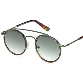 Round Sunglasses Women Men Retro Fashion Round Glasses UV400 Metal Acetate Green - Green - CR18YKT8ETX $15.84