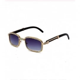 Square Colorful Rectangle Rhinestone Sunglasses Eyeglasses - 4 - CJ198G8S4O6 $45.86