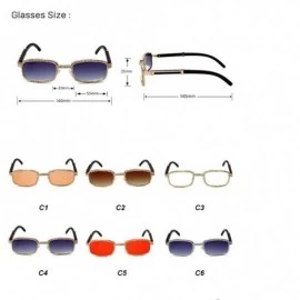 Square Colorful Rectangle Rhinestone Sunglasses Eyeglasses - 4 - CJ198G8S4O6 $30.58